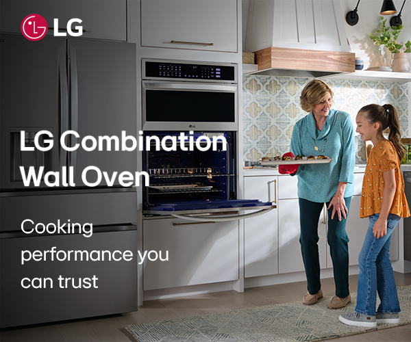 Family using LG Combination wall oven